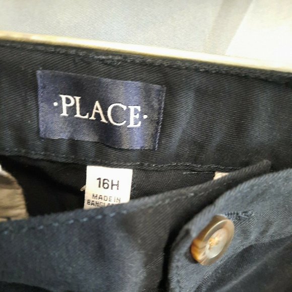 Size 16H 16 Husky The Childrens Place Navy Blue Chino Pants Trousers NWT Uniform - Picture 3 of 4